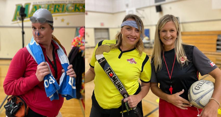 Staff dress it up for the Olympics theme!